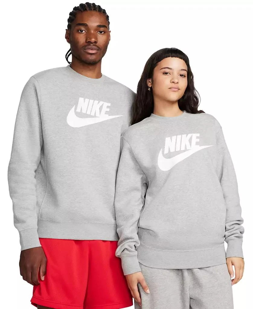 NIKE Men's Sportswear Club Fleece Graphic Crewneck Sweatshirt 4
