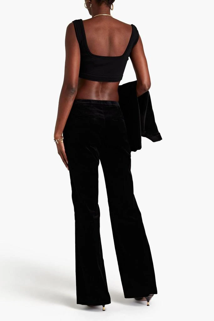 Theory Demitria stretch cotton-velvet flared pants 3