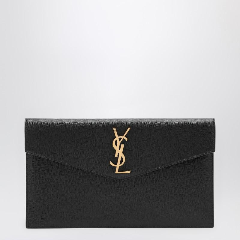 Yves Saint Laurent Black Uptown Cassandre clutch