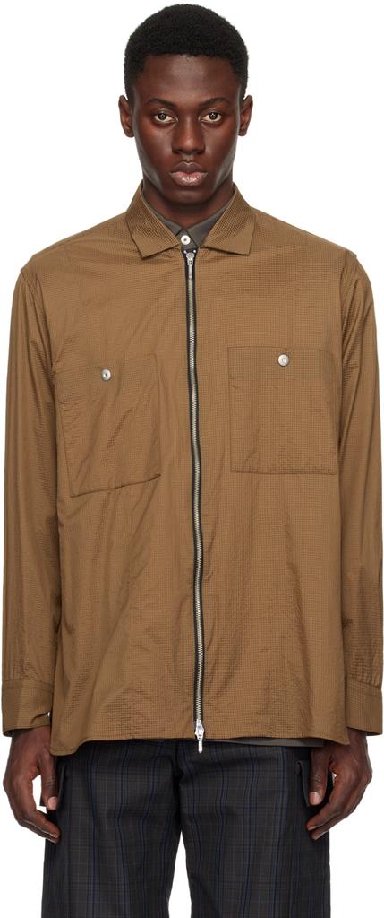 Omar Afridi Brown Patch Pocket Jacket