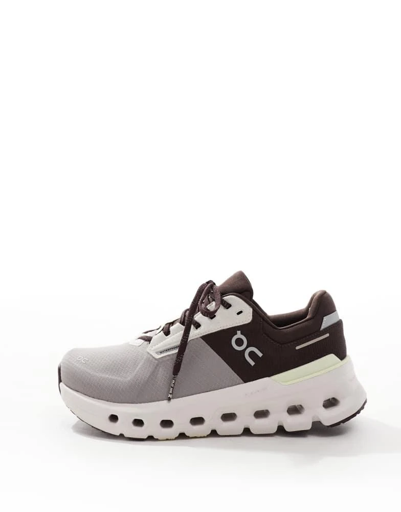 On ON Cloudrunner 2 Waterproof running trainers in Brown and Grey 2