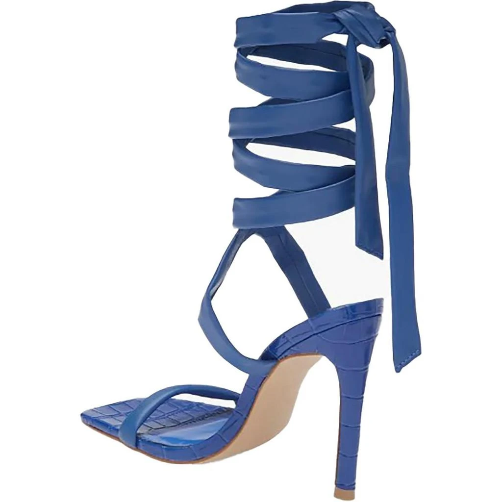 Steve Madden Utilize Womens Faux Leather Wrap Heels 6