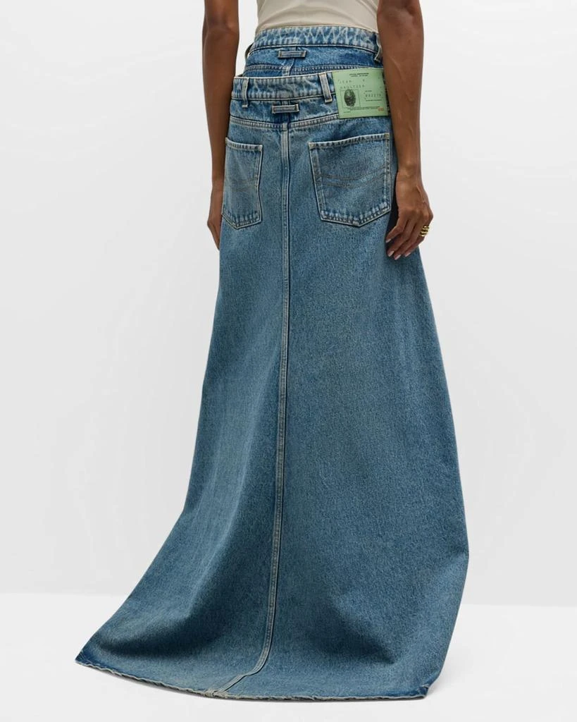 Jean Paul Gaultier Low-Rise Denim Fishtail Jeans 6