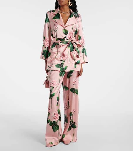 Dolce 
Gabbana Floral silk-blend satin blouse 2