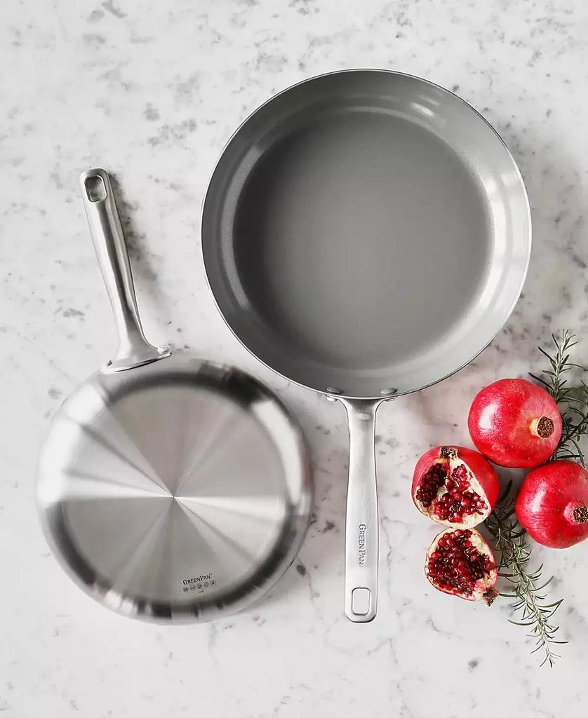 Greenpan Chatham Stainless Ceramic Nonstick 2-Pc. Frypan Set 8