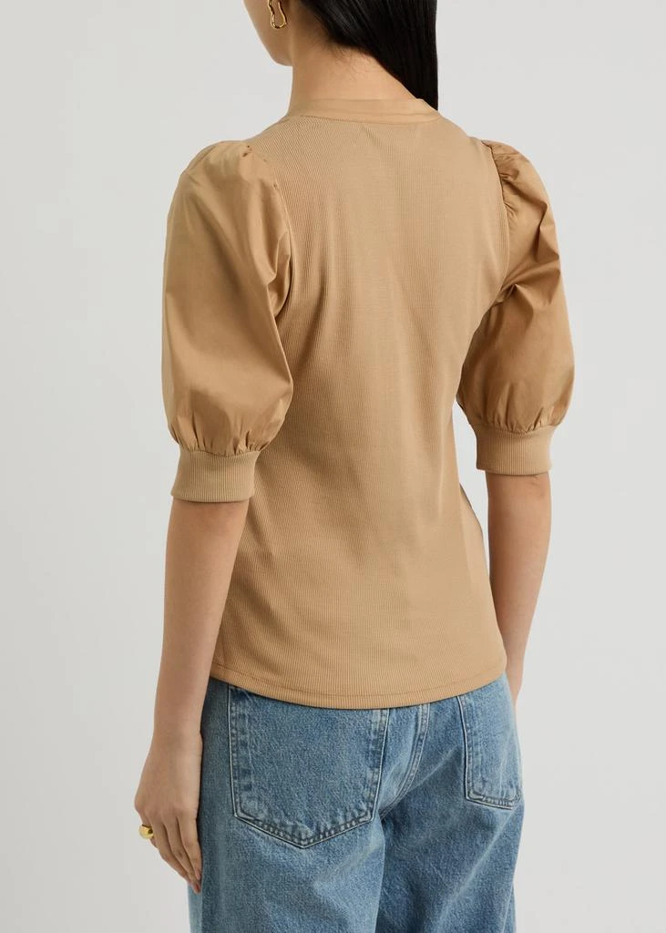 VERONICA BEARD Coralee ribbed stretch-cotton top 3