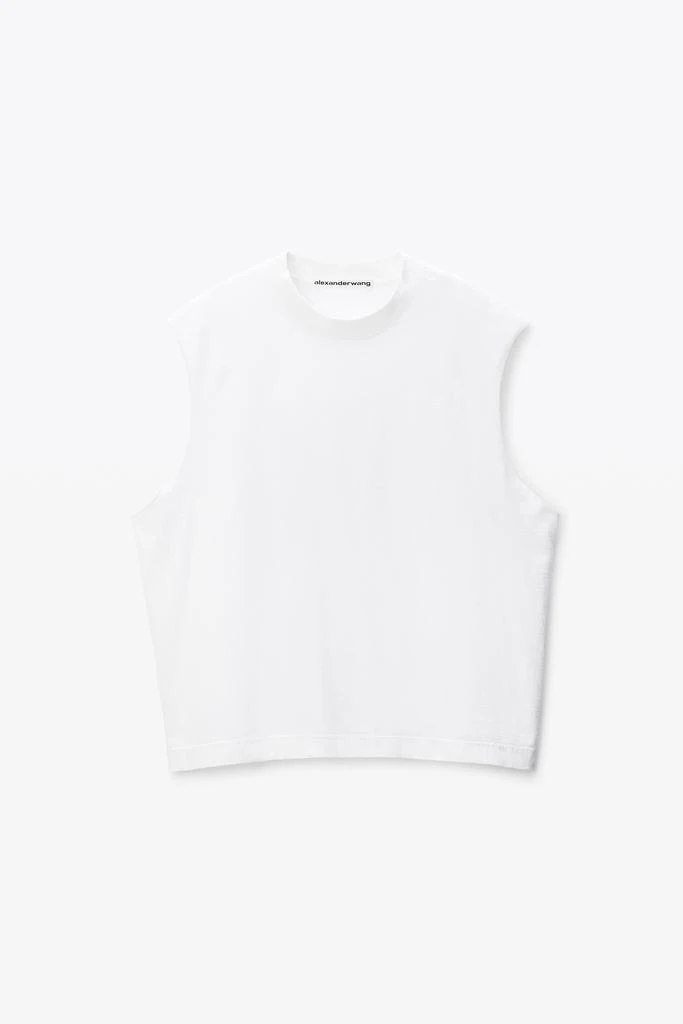 Alexander Wang White Vintage Fade-Effect Muscle Tank 2