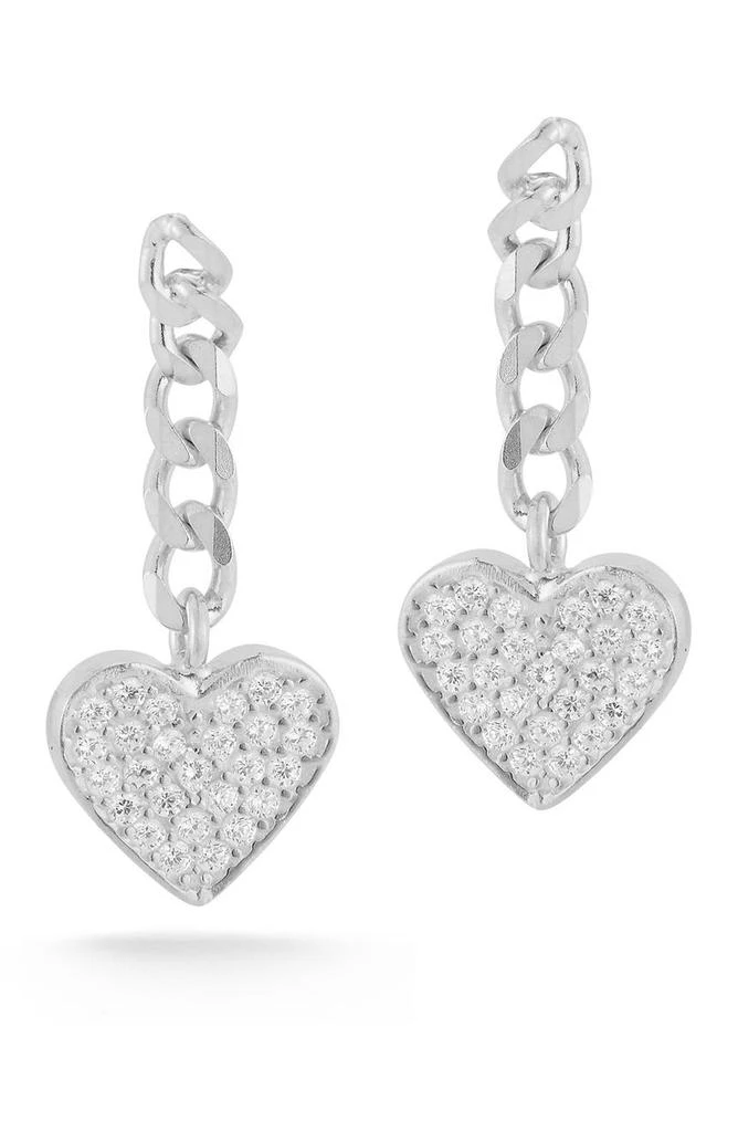 Sphera Milano Pave CZ Heart Drop Earrings 1