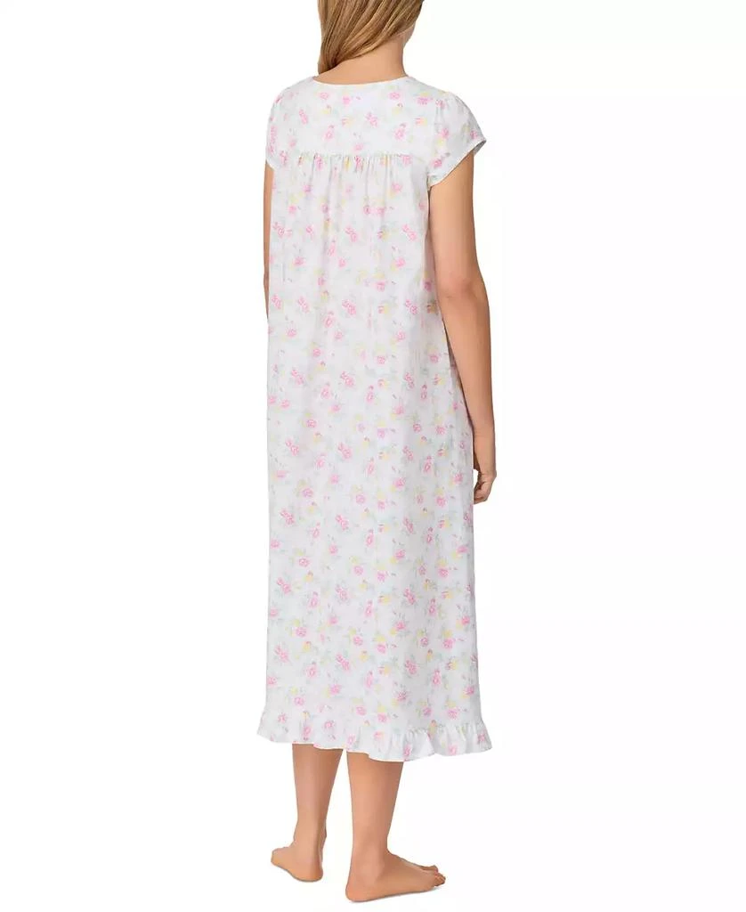 Eileen West Women's Cotton Cap-Sleeve Long Nightgown 2