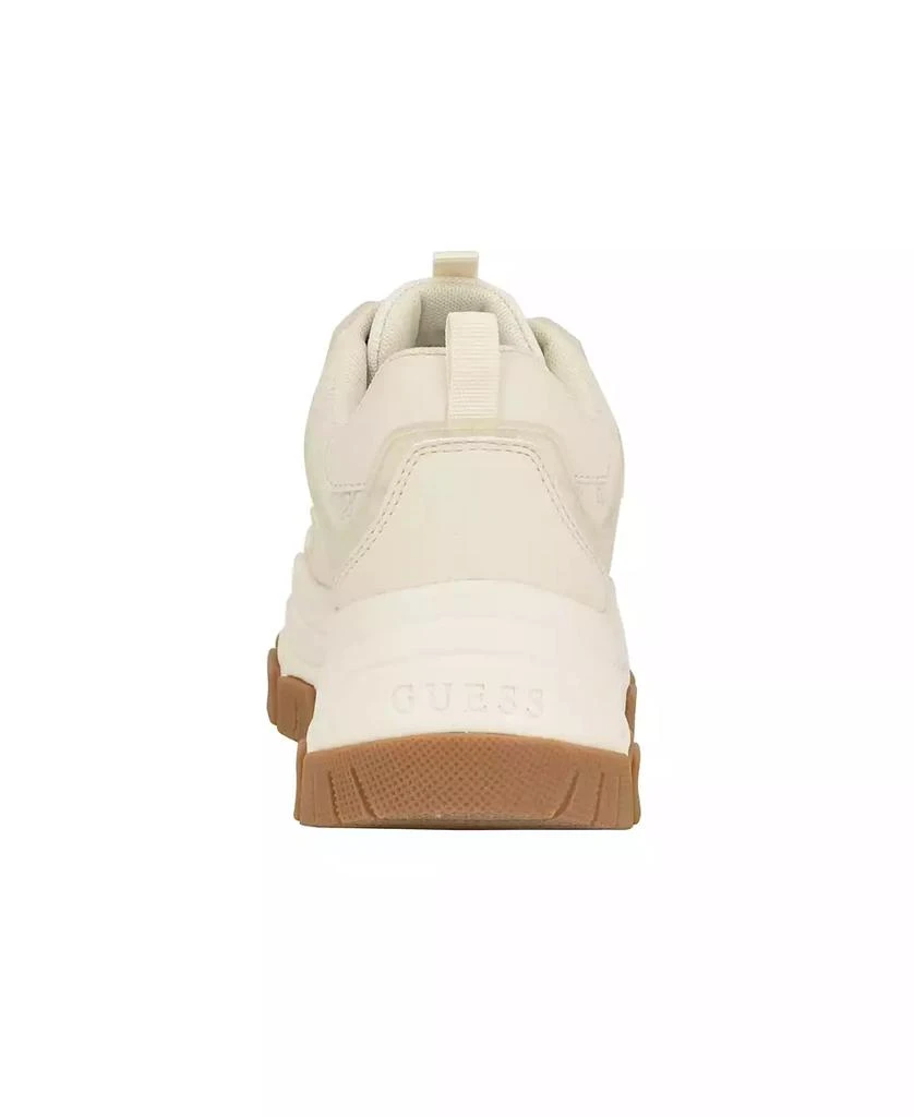 GUESS Women's Bisun Lugged Rubber Sole Lace Up Platform Sneakers 3