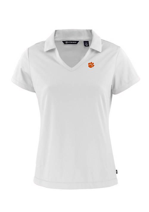 Cutter & Buck Buck Ncaa Clemson Tigers Daybreak Eco Recycled V Neck Polo