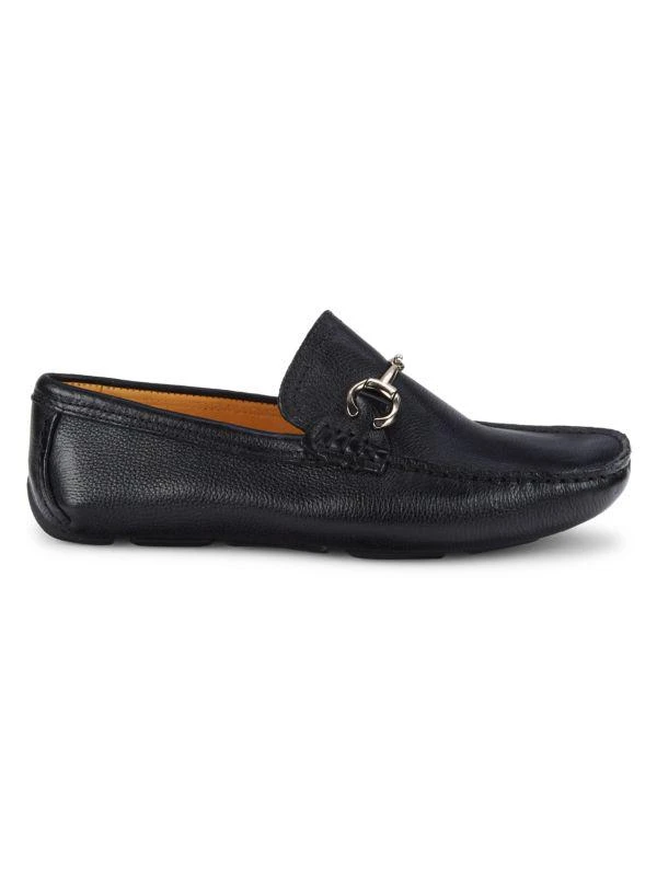 Saks Fifth Avenue ​​Pebbled Leather Bit Driving Loafers 1