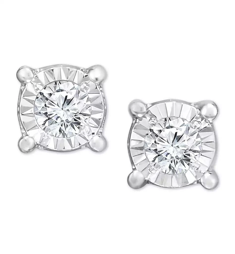 TruMiracle Diamond Stud Earrings (3/8 ct. t.w.) in 14k White, Yellow, or Rose Gold 5