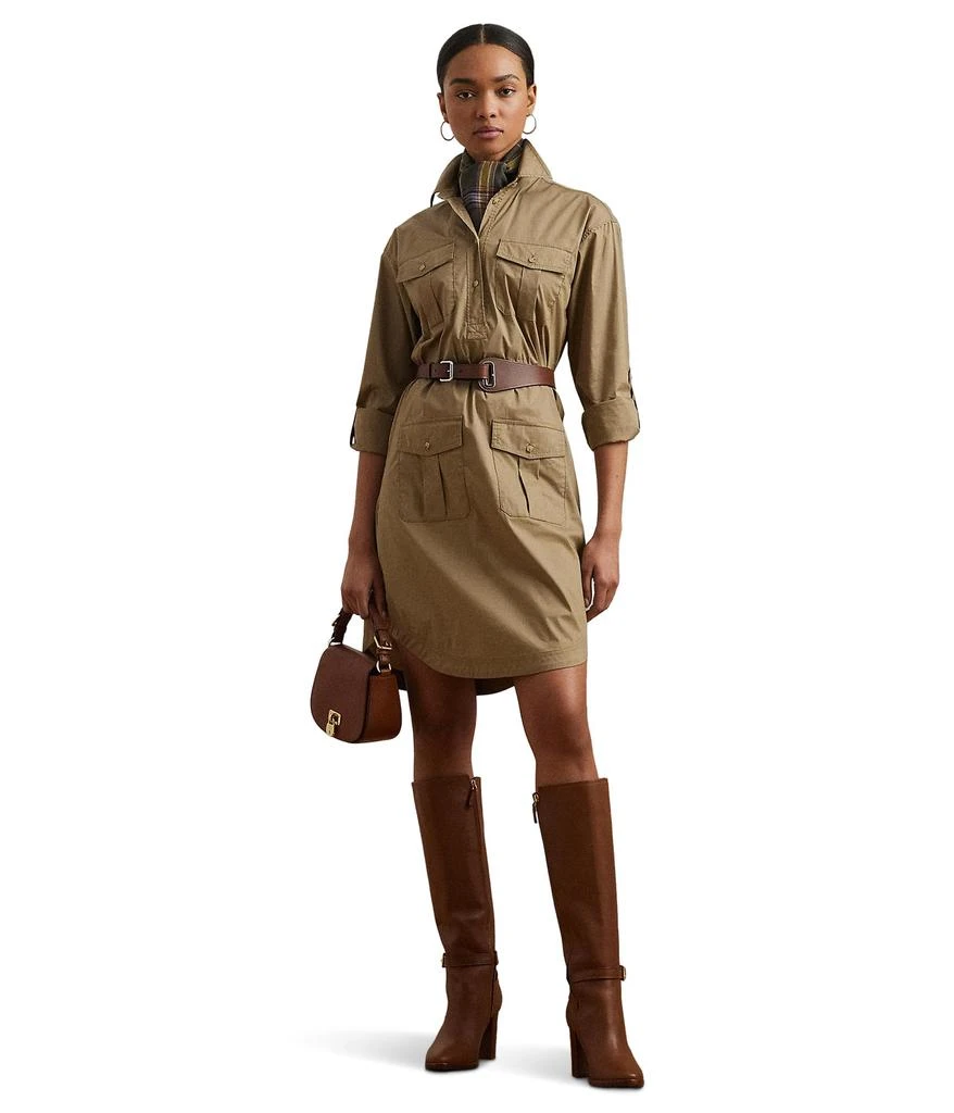 Ralph Lauren Belted Cotton-Blend Shirtdress 4