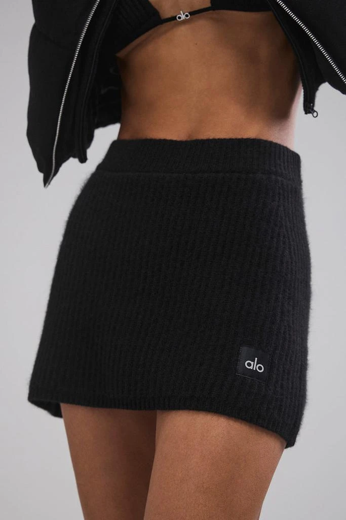 Alo Courchevel Cashmere Skirt - Flax Heather 5