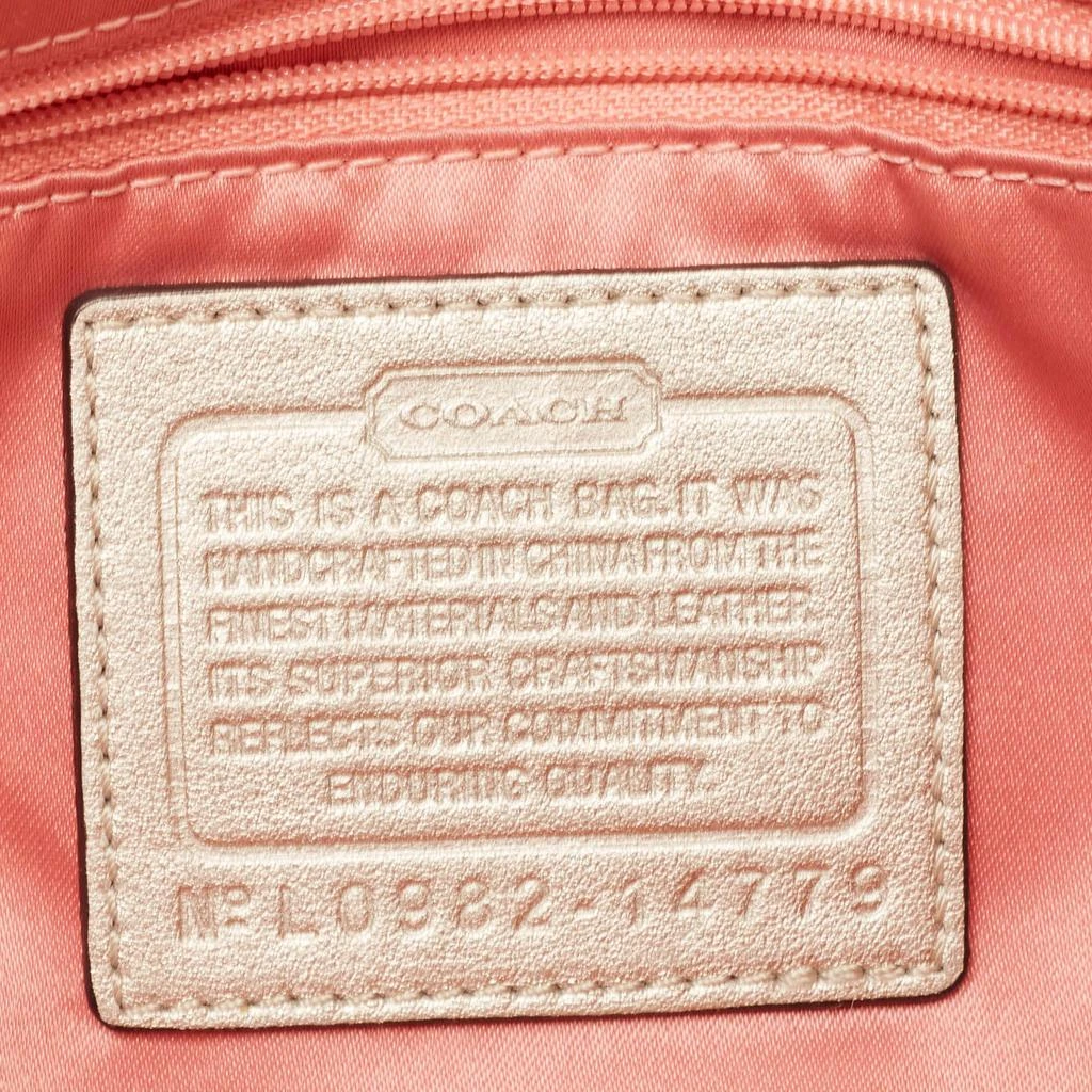 Coach Coach Metallic Silver/Black Python Embossed Leather Flap Clutch 9