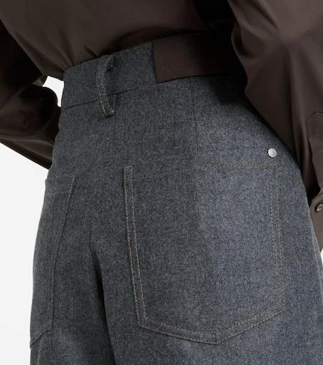 Brunello Cucinelli High-rise virgin wool shorts 5