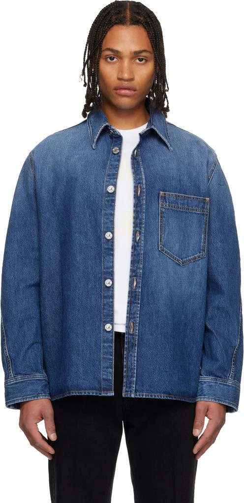 Givenchy Blue Couture Seam Overshirt 1