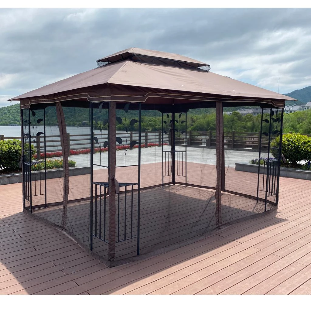 Streamdale Furniture Streamdale 13 X 10 Outdoor Patio Gazebo Canopy Tent With Ventilated Double 6