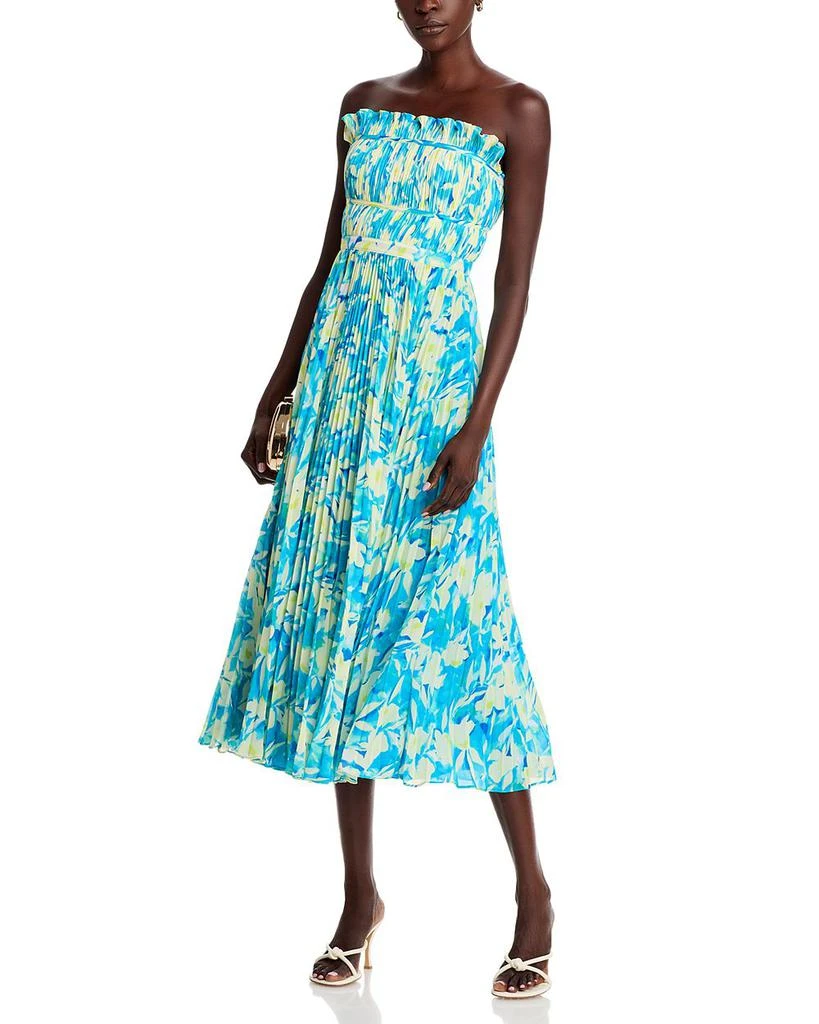 AMUR Scottie Floral Strapless Midi Dress 3