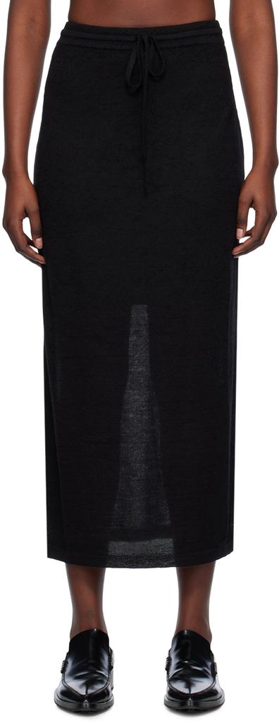 LAUREN MANOOGIAN Black Layer Maxi Skirt