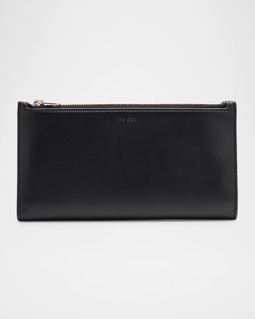 The Row Sofia Continental Wallet in Shiny Kid Leather