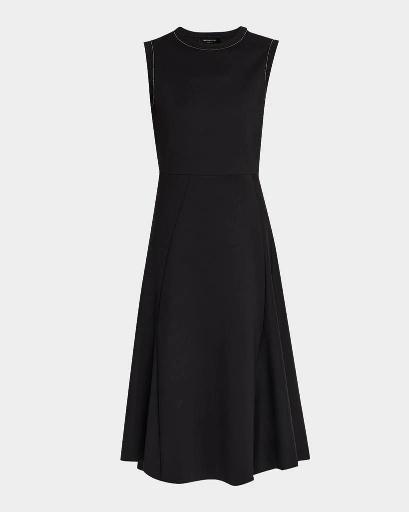 Fabiana Filippi Sleeveless A-Line Scuba Midi Dress 1