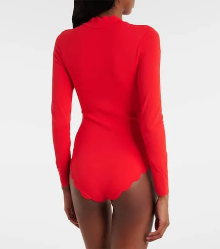 Marysia North Sea scalloped rashguard swimsuit 3