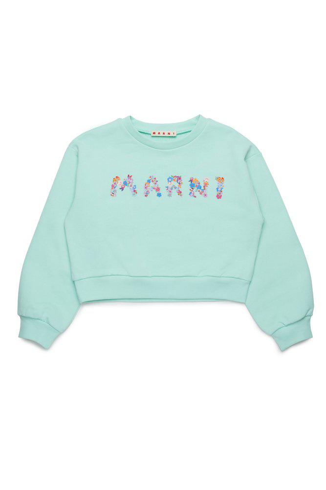 Marni Marni Kids Logo Printed Crewneck Sweatshirt