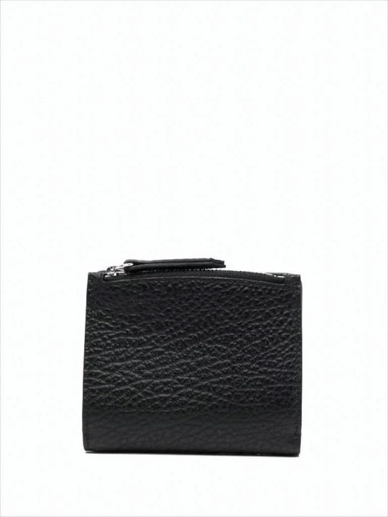 MAISON MARGIELA Textured Calf Leather Compact Wallet With Distinctive Stitches