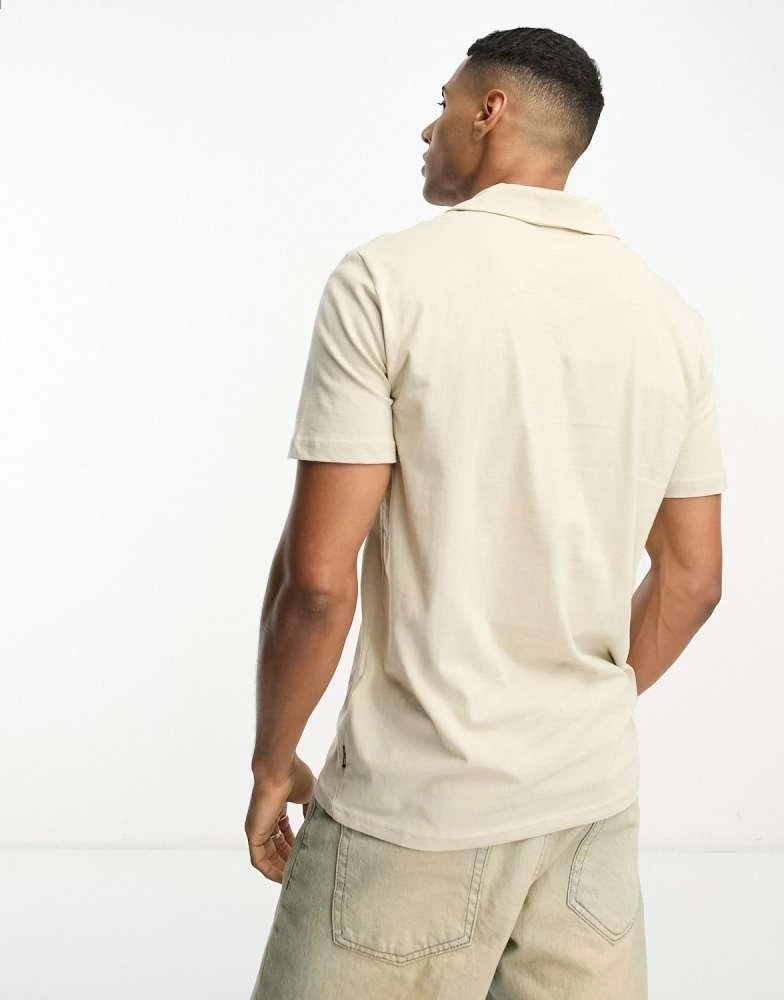 Only & Sons ONLY & SONS revere polo in beige 4