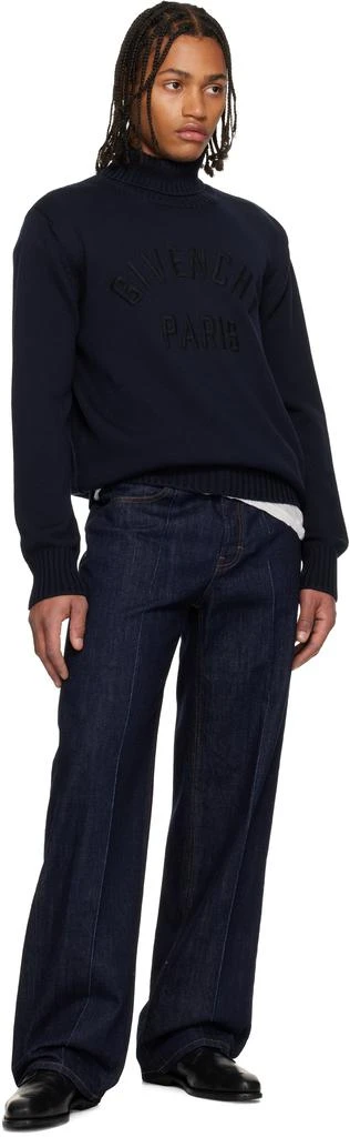 Givenchy Navy Cotton Turtleneck Sweater 4