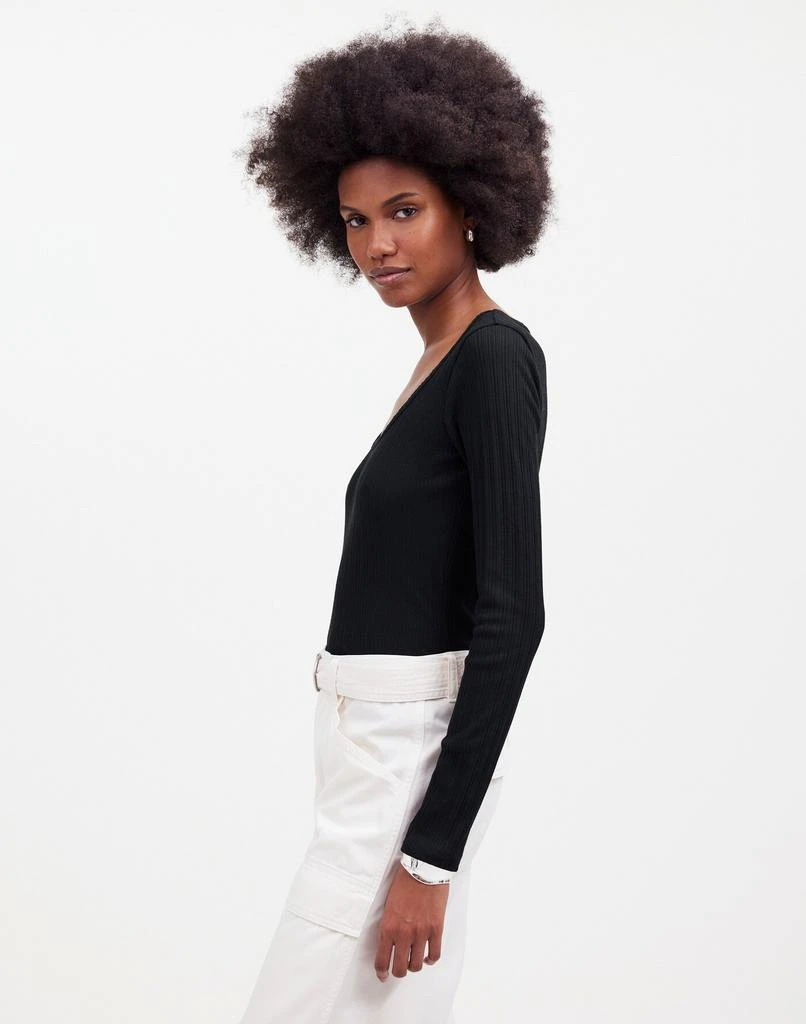 Madewell Pointelle Long-Sleeve Scoopneck Tee 3