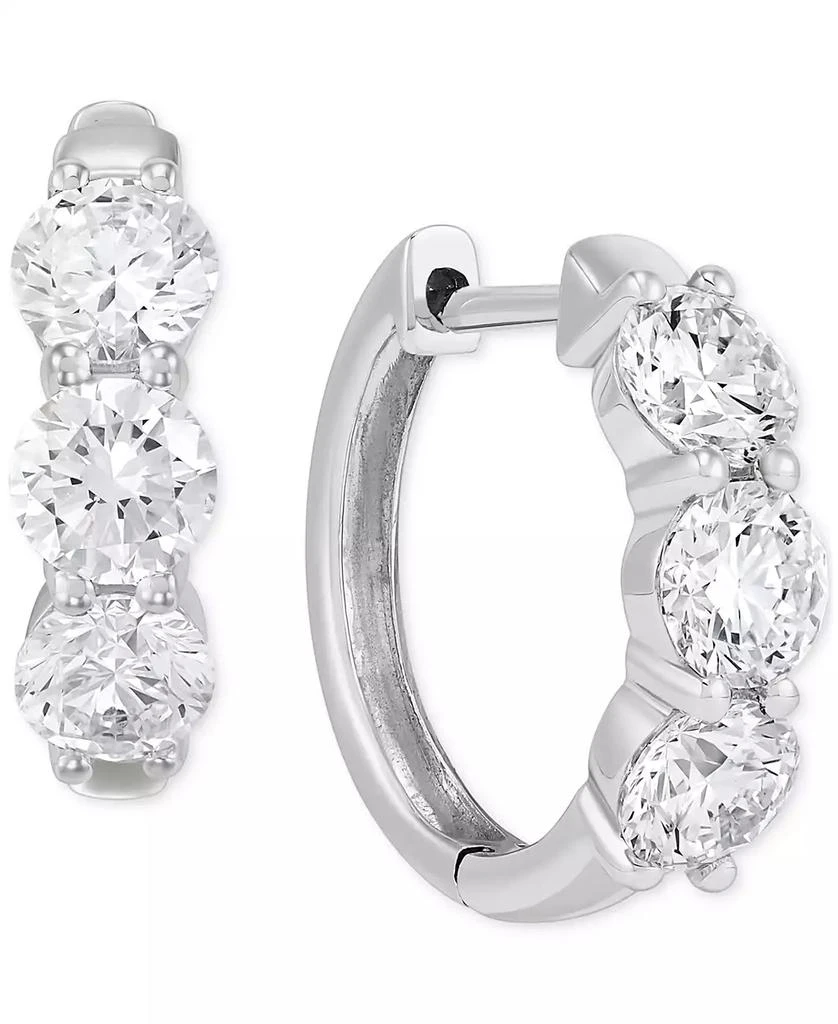 Grown With Love Lab Grown Diamond Small Hoop Earrings (2-3/8 ct. t.w.) in 14k White Gold 1