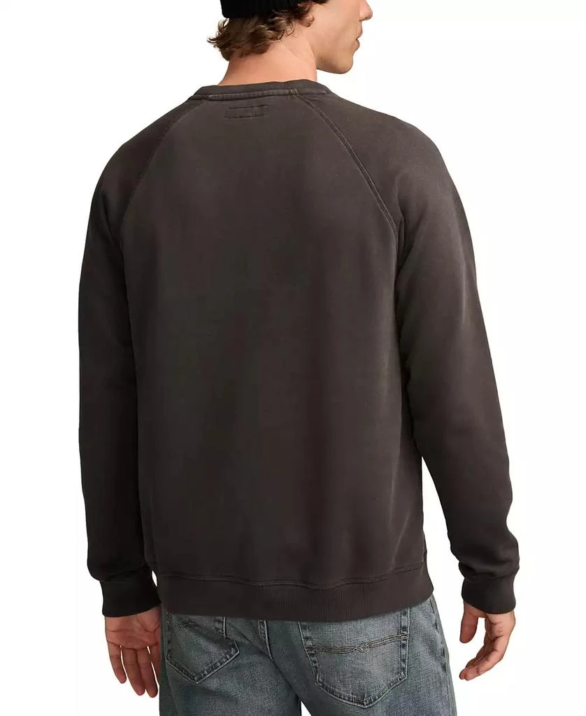 Lucky Brand Men's Fleece Logo Raglan Crew Sweatshirt 3