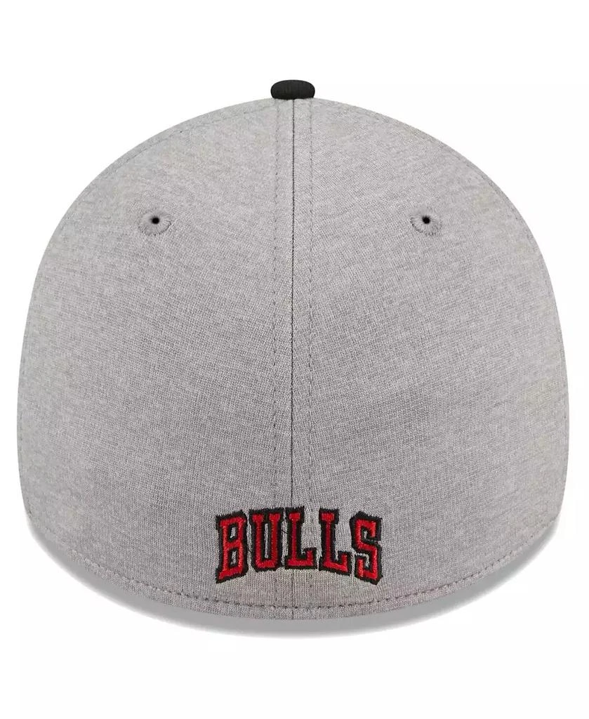 New Era Men's Gray, Black Chicago Bulls Striped 39THIRTY Flex Hat 3