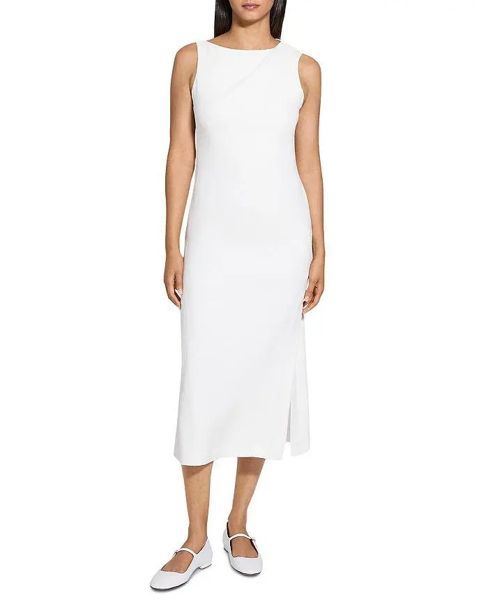 Theory Shoulder Draped Midi Dress new arrivals