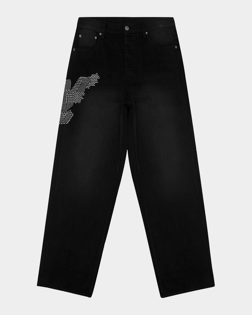 Ksubi Men's Maxx Replica Eagle Wide-Leg Jeans 1