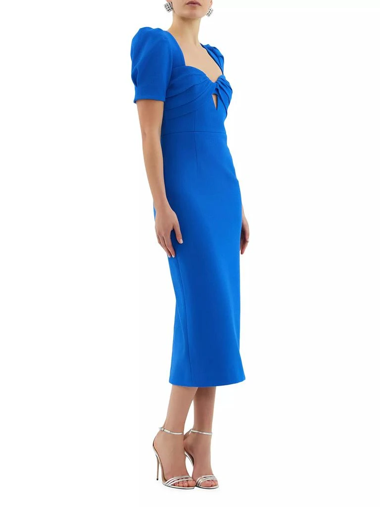 REBECCA VALLANCE Antonella Crepe Short-Sleeve Midi-Dress 3