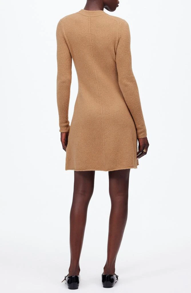 chinese dress ladies The Annalee Ribbed Mini Sweater Dress in Brown Medium