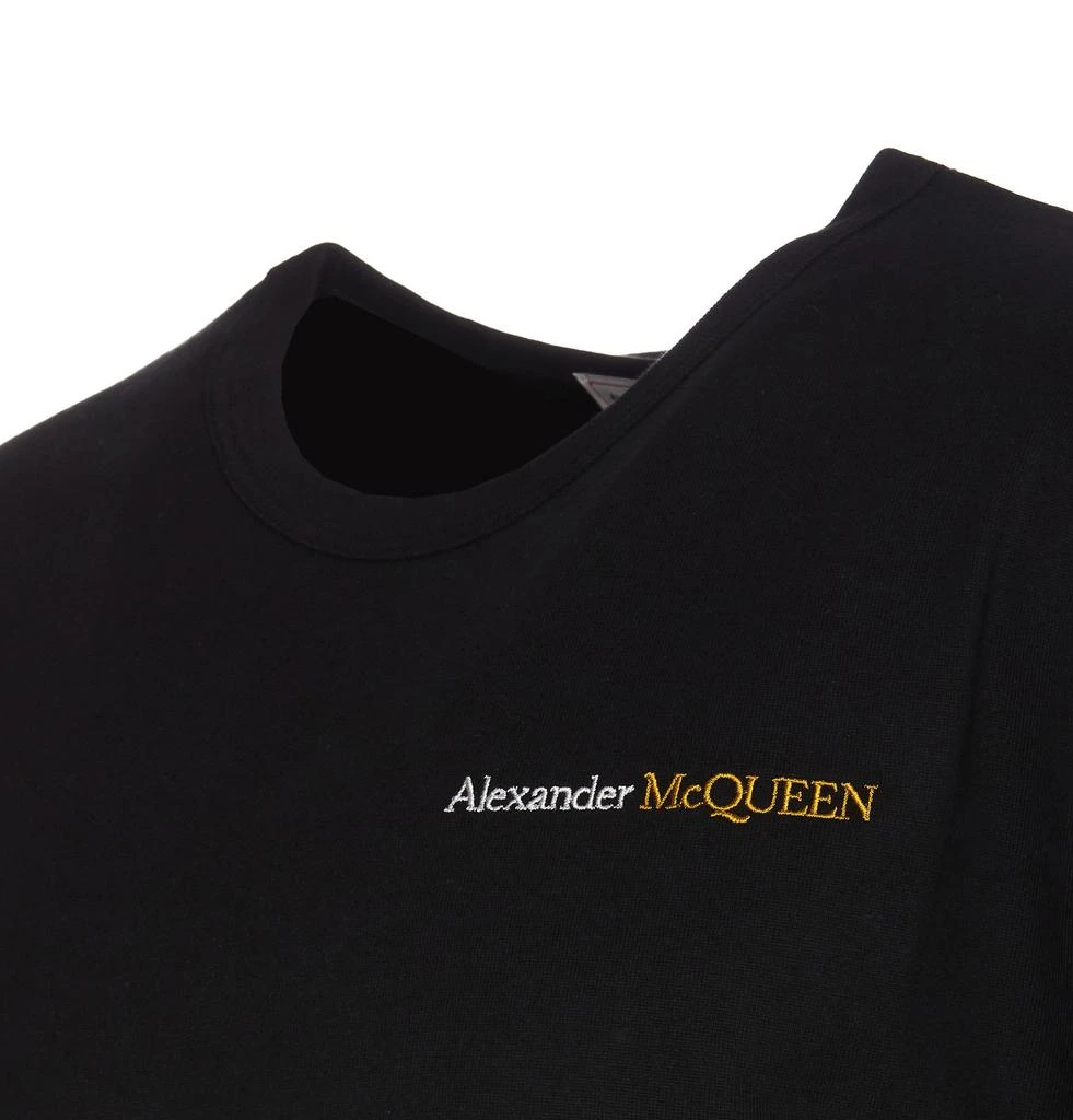 Alexander McQueen Alexander McQueen Logo Embroidered Crewneck T-Shirt 3