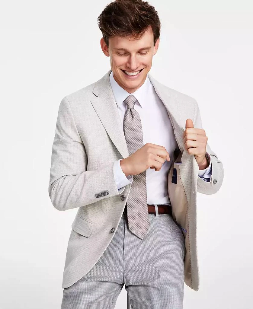 Tommy Hilfiger Men's Modern-Fit Tan Check Sport Coat 4