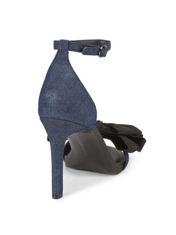Karl Lagerfeld Paris Kenz 90MM Bow Denim Sandals 3