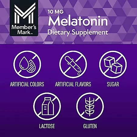 Member's Mark Member's Mark Timed-Release Melatonin Tablets, 10 mg, 300 ct. 6