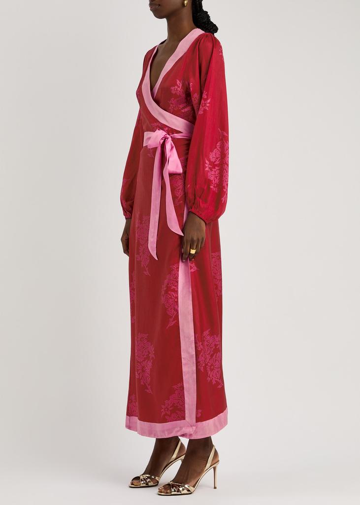 Hannah Artwear Luna floral-print silk midi wrap dress