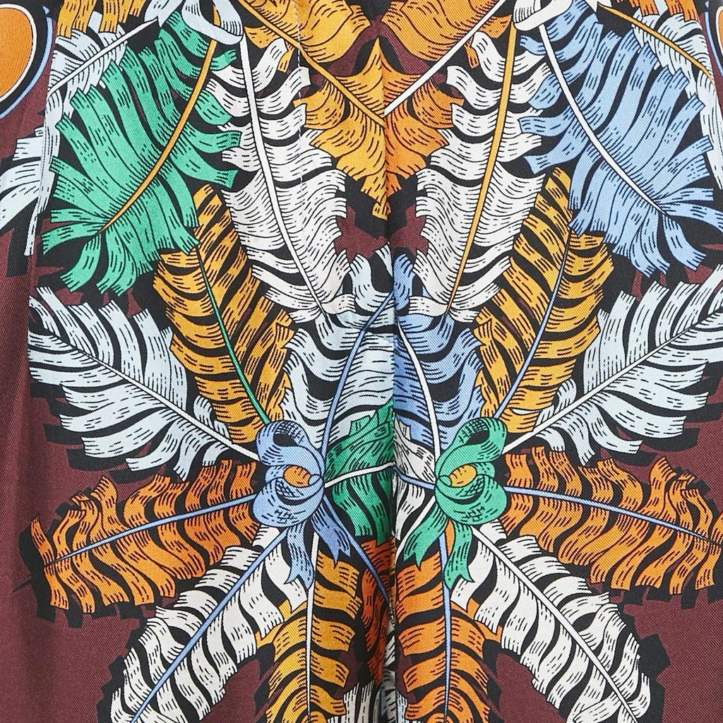 EMILIO PUCCI Emilio Pucci Multicolor Printed Silk Wide Leg Trousers L 3