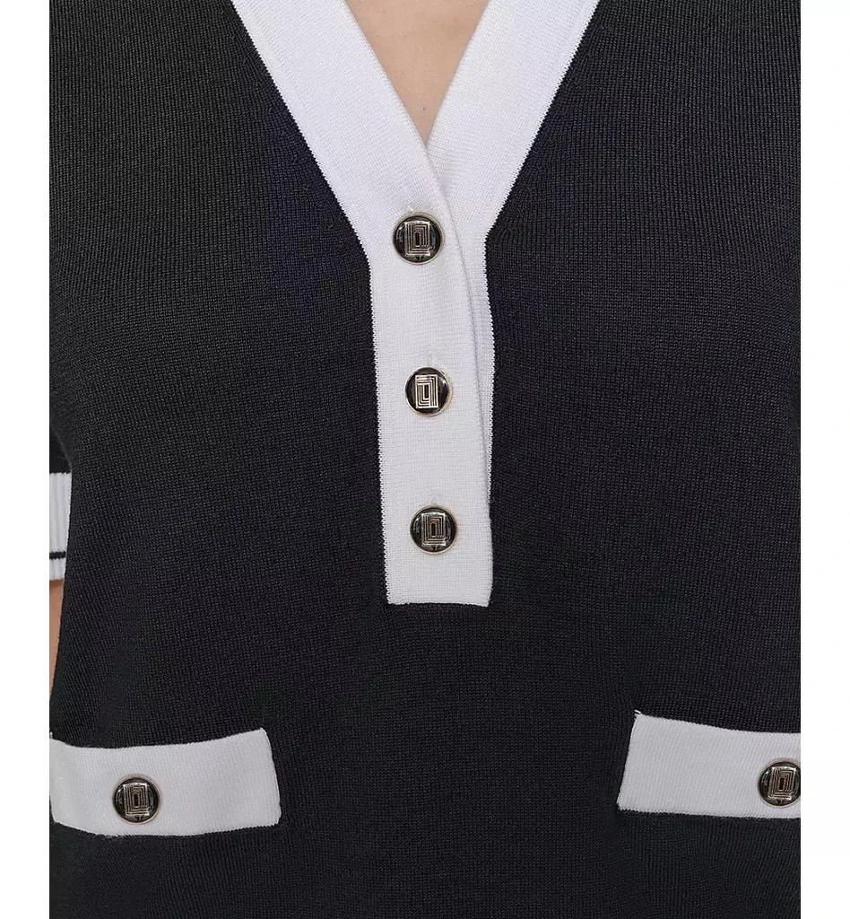 Karl Lagerfeld Paris Women's Short-Sleeve Collared Sweater 5