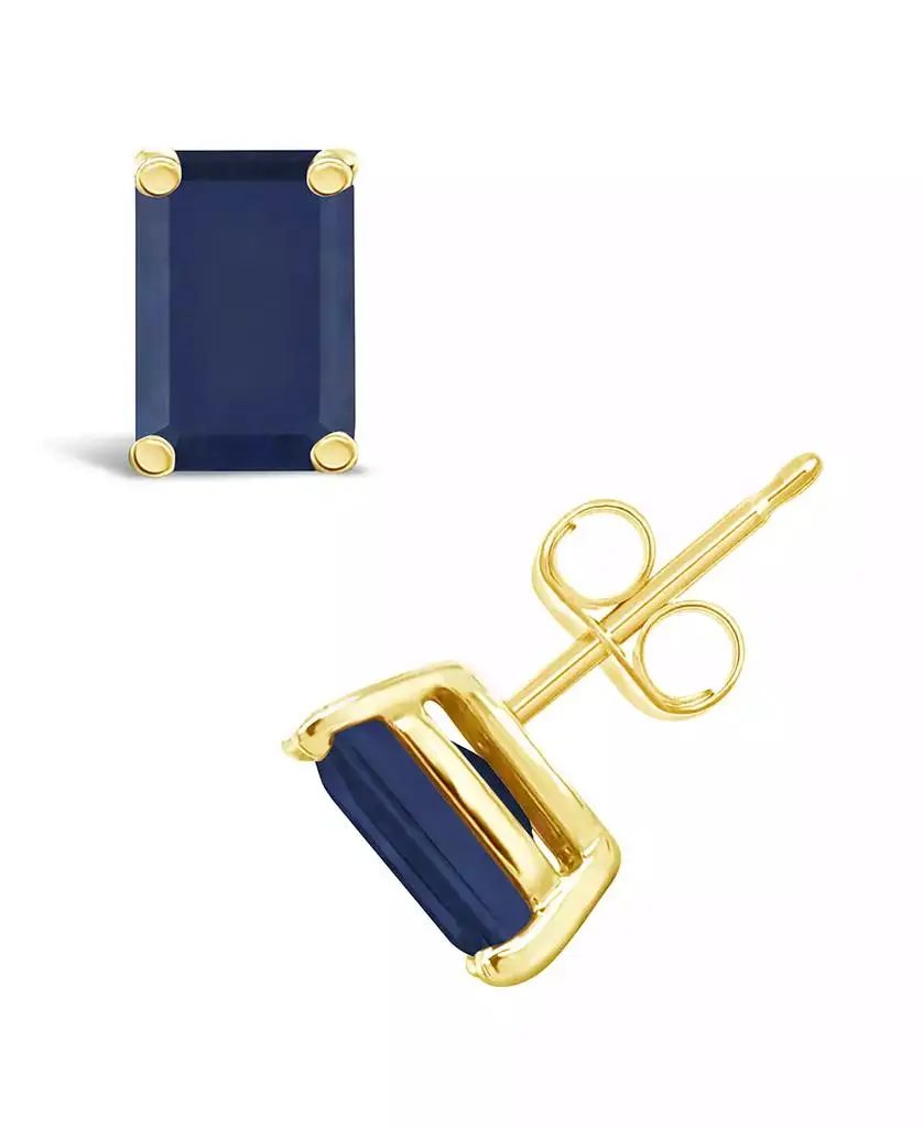 Macy's Sapphire (1-3/8 ct. t.w.) Stud Earrings in 14k Yellow Gold