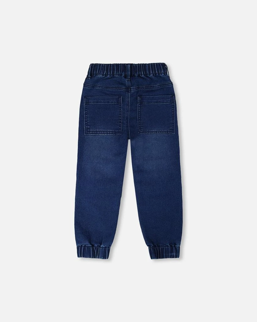 Deux par Deux Stretch French Terry Denim Jogger Navy Blue 3