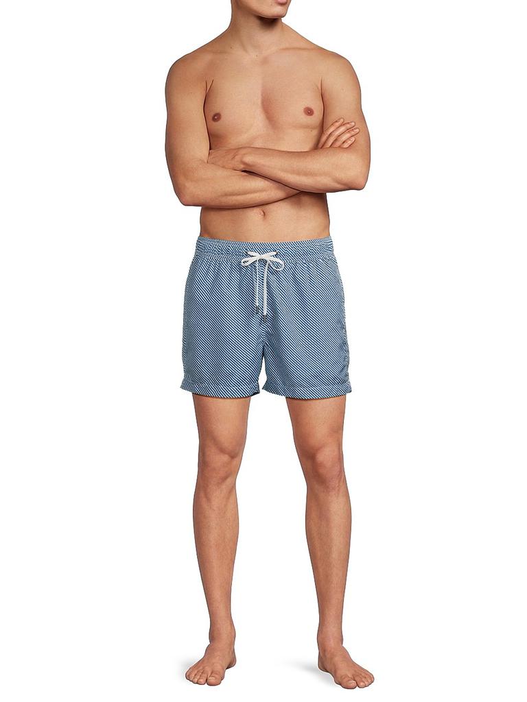 Onia Charles Geometric Print Swim Trunks